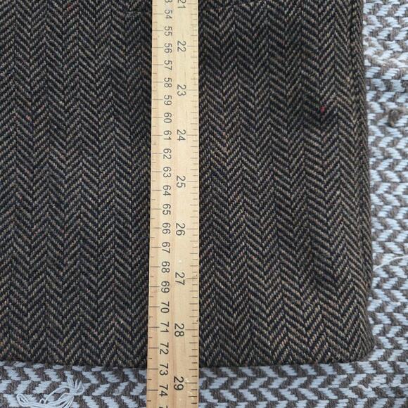 The Limited Vintage 90s Suede Wool Houndstooth Blazer M English Countryside Prep - Picture 10 of 11